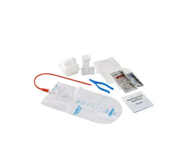 Dover Vinyl Urethral BZK Swabs Closed Urinary Catheterization Kit, 14FR, 1500mL, EA/1