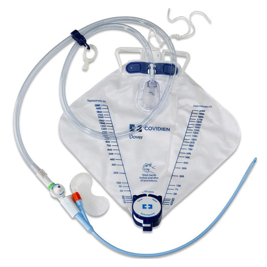 Dover 100% Silicone 2-Way Foley Catheter Tray 18 Fr 5 cc