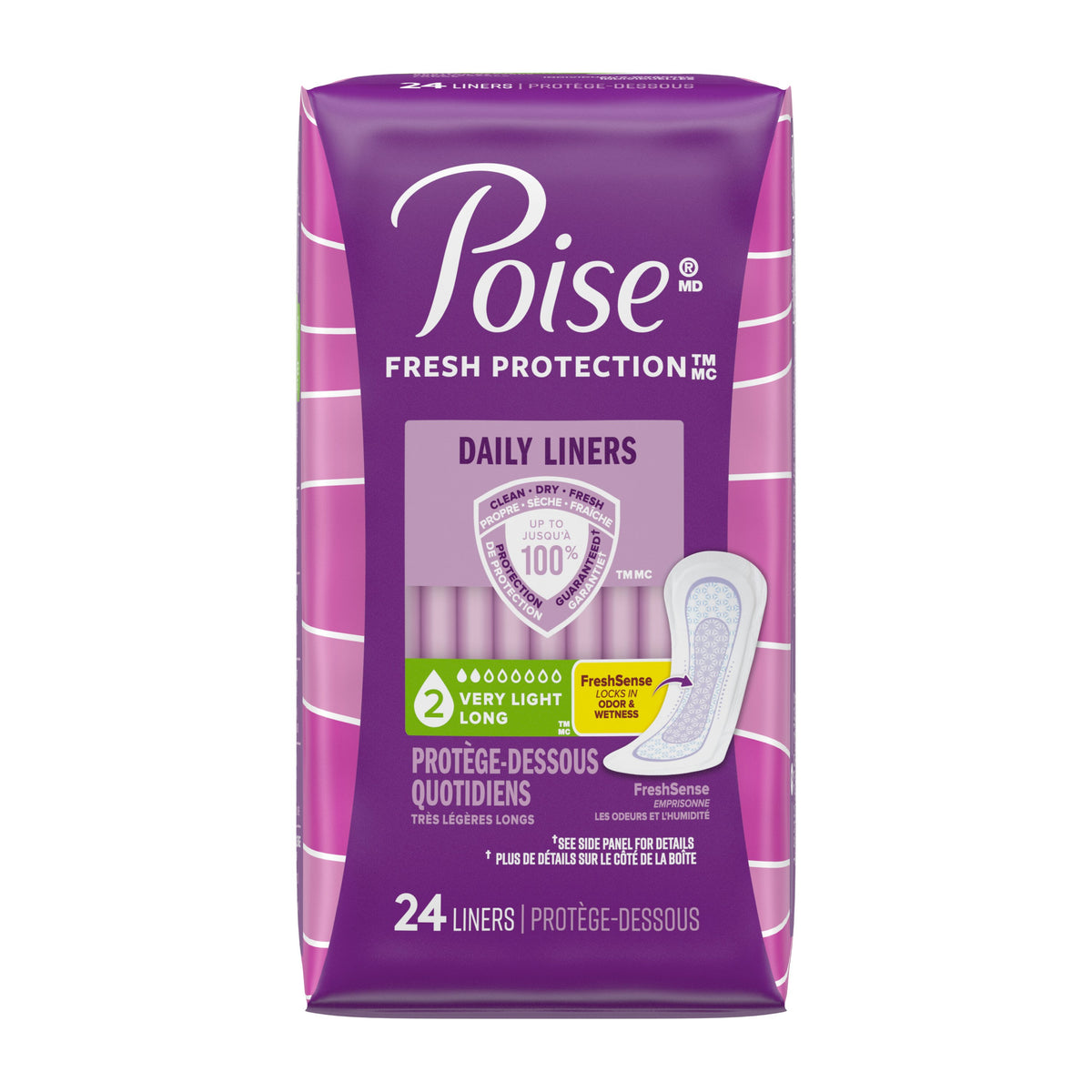 Poise Pantiliners Very Light 8-1/2" Long