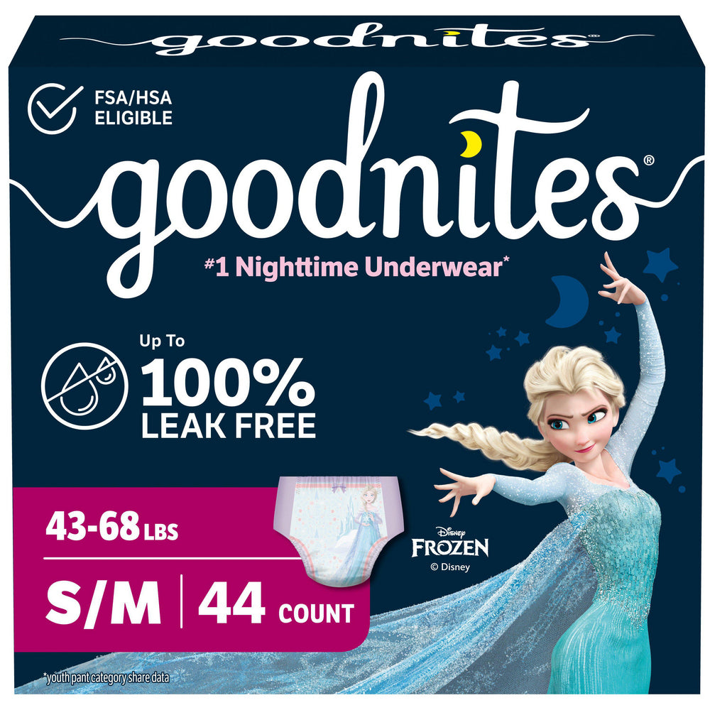 GOODNITES Youth Pants, Small/Medium Girl, Giga Pack.