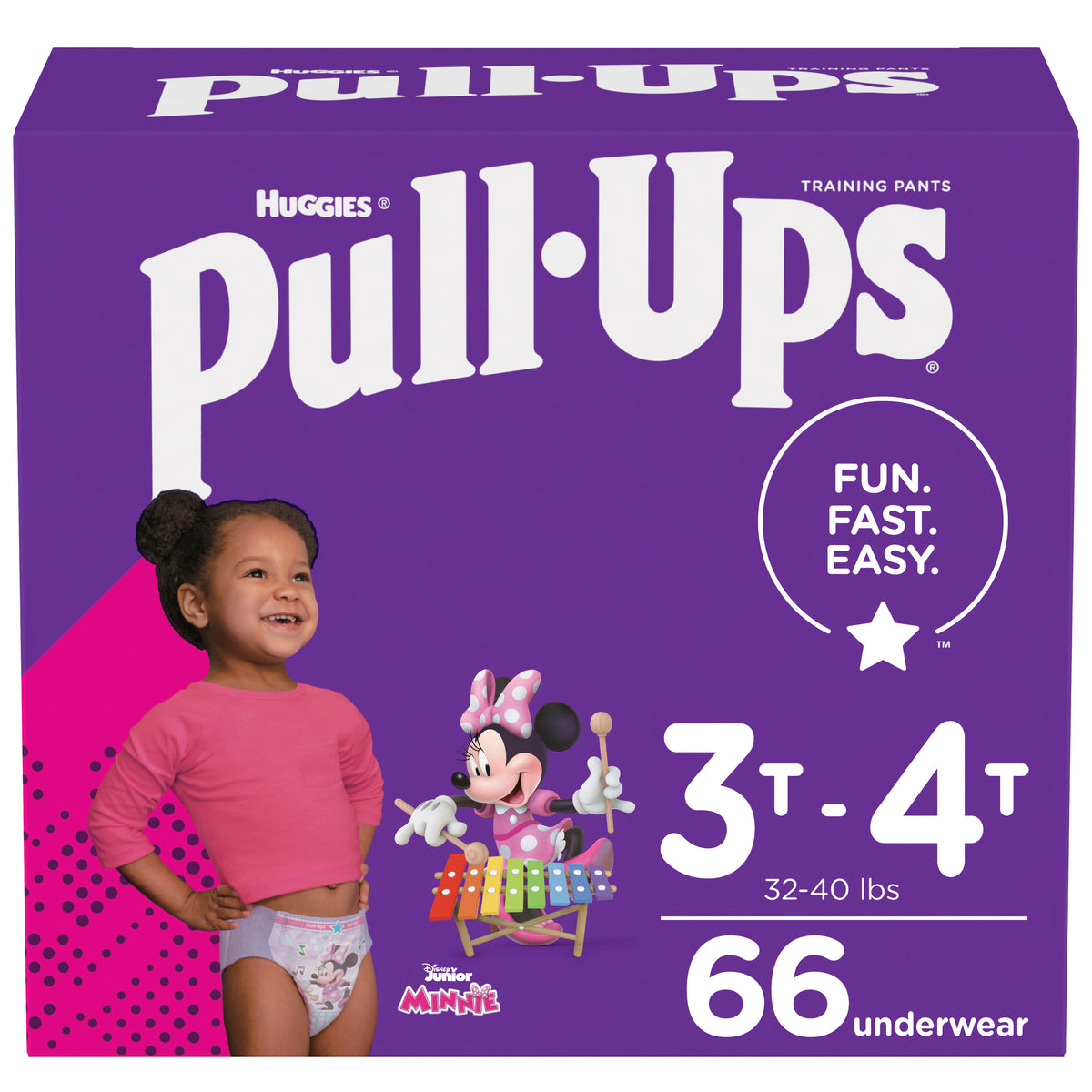 Pull-Ups Learning Designs Training Pants, Girl, 3T-4T, Giga Pack