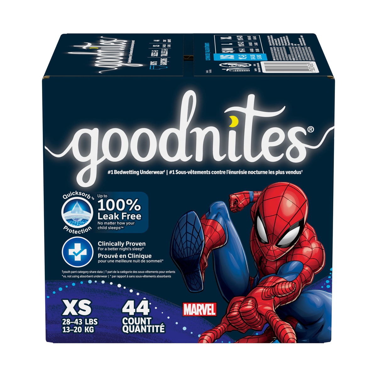 Goodnites Youth Pants for Boys X-Small, Giga Pack