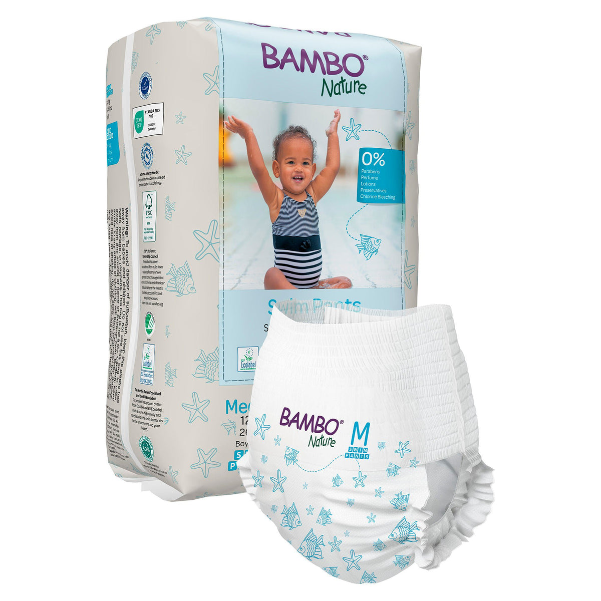 Bambo Nature Swim Pants, Medium, PK/12