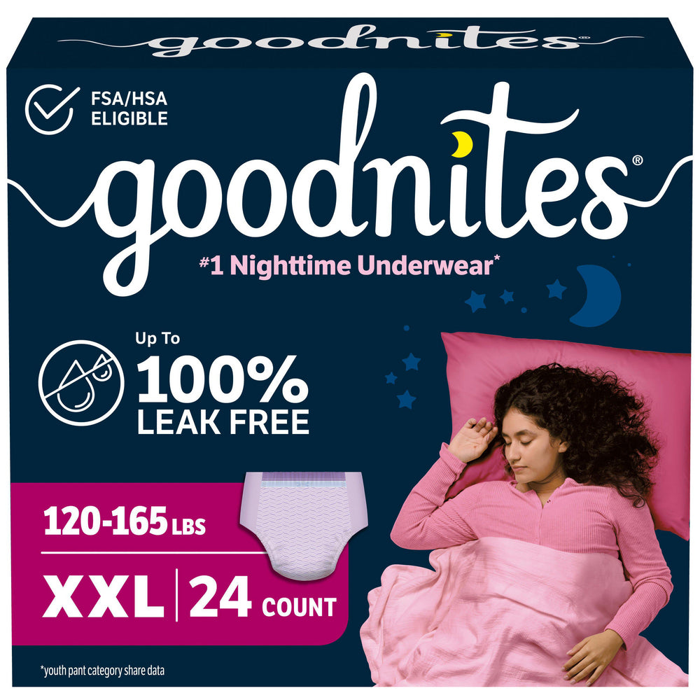 GOODNITES Giga Pack Youthpant, Girl, Size 7
