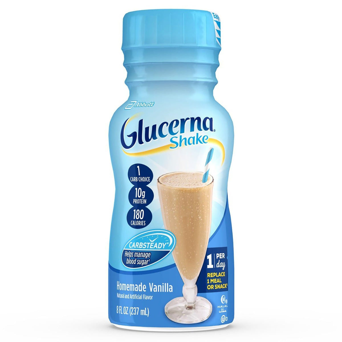 Glucerna® Original Shake, Vanilla Flavor, 8-ounce bottle, CS/24