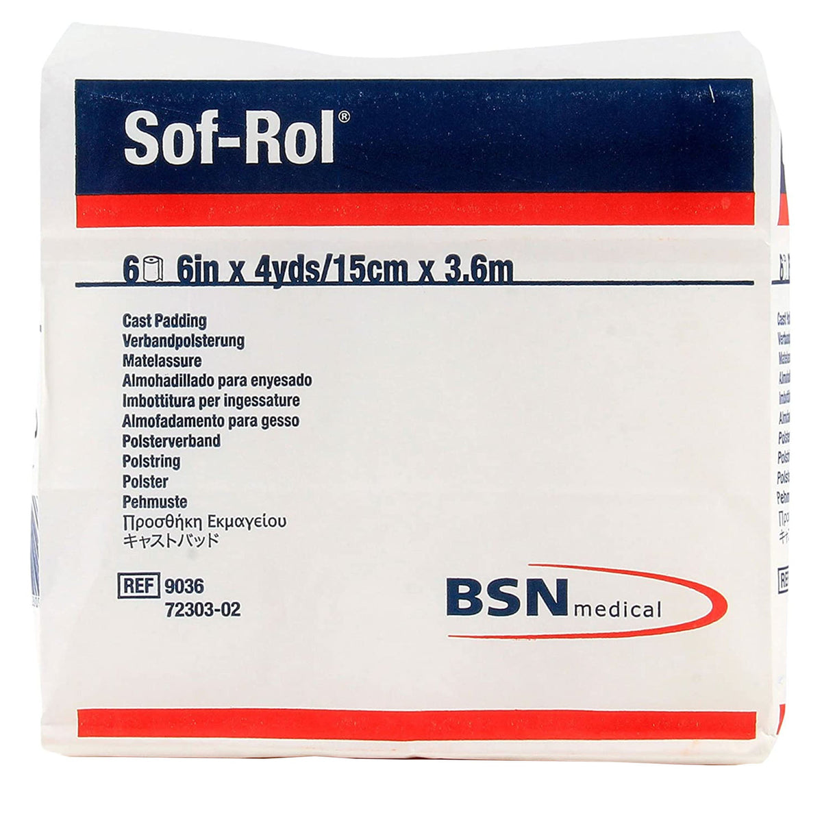 Sof-Rol® White Rayon Undercast Cast Padding, 6 Inch x 4 Yard, CS/36
