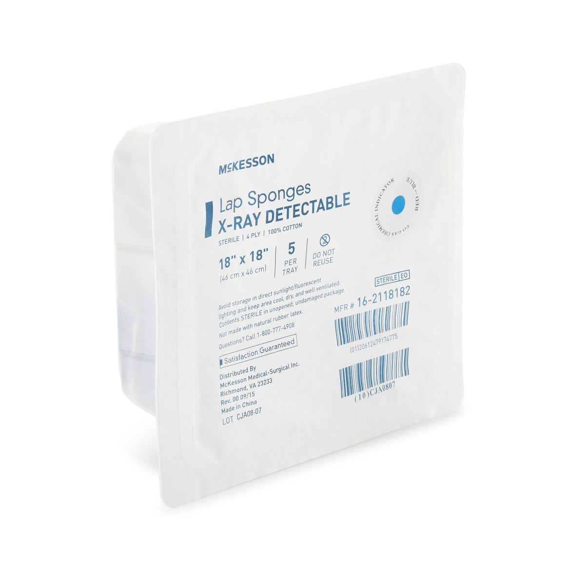 McKesson Laparotomy Sponge, 18 x 18 Inch, CS/100
