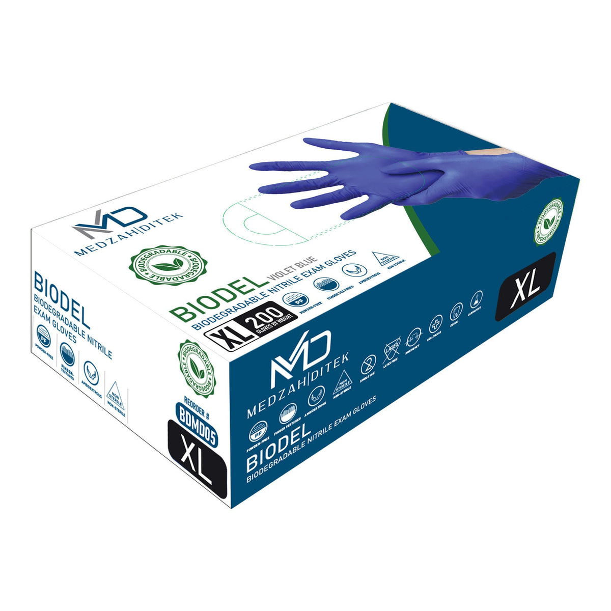 GLOVE, EXAM BIODEGRADABLE XLG 4.0MIL 9.5" (200EA/BX 10BX/CS), BX/200