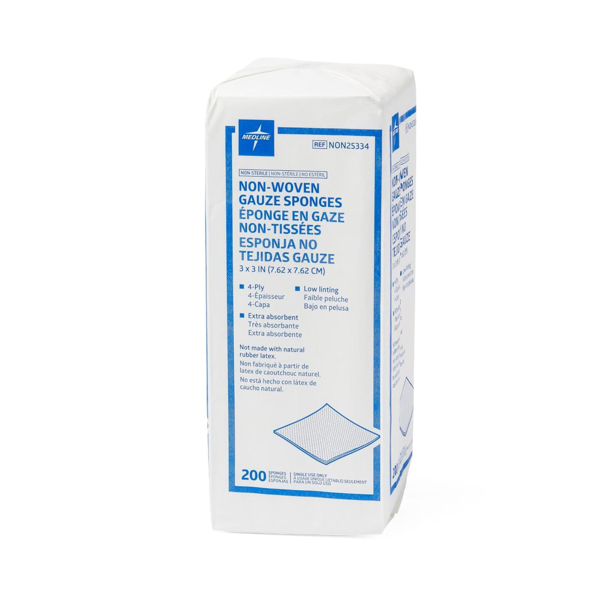 Avant Gauze® Nonwoven Sponge, 3 x 3 Inch, 4-Ply, CS/20
