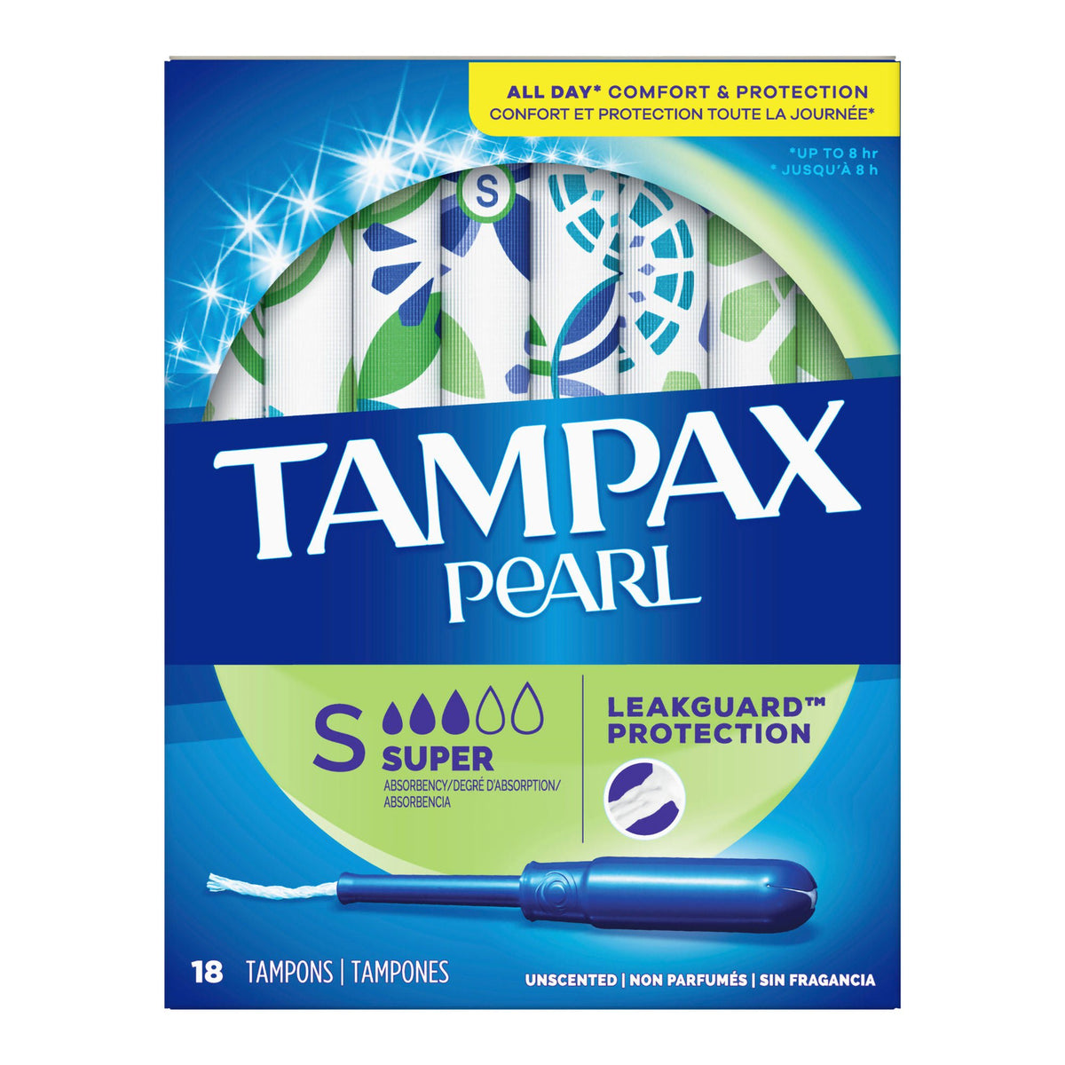 Tampax® Pearl Tampons Super Absorbency Unscented, BX/1