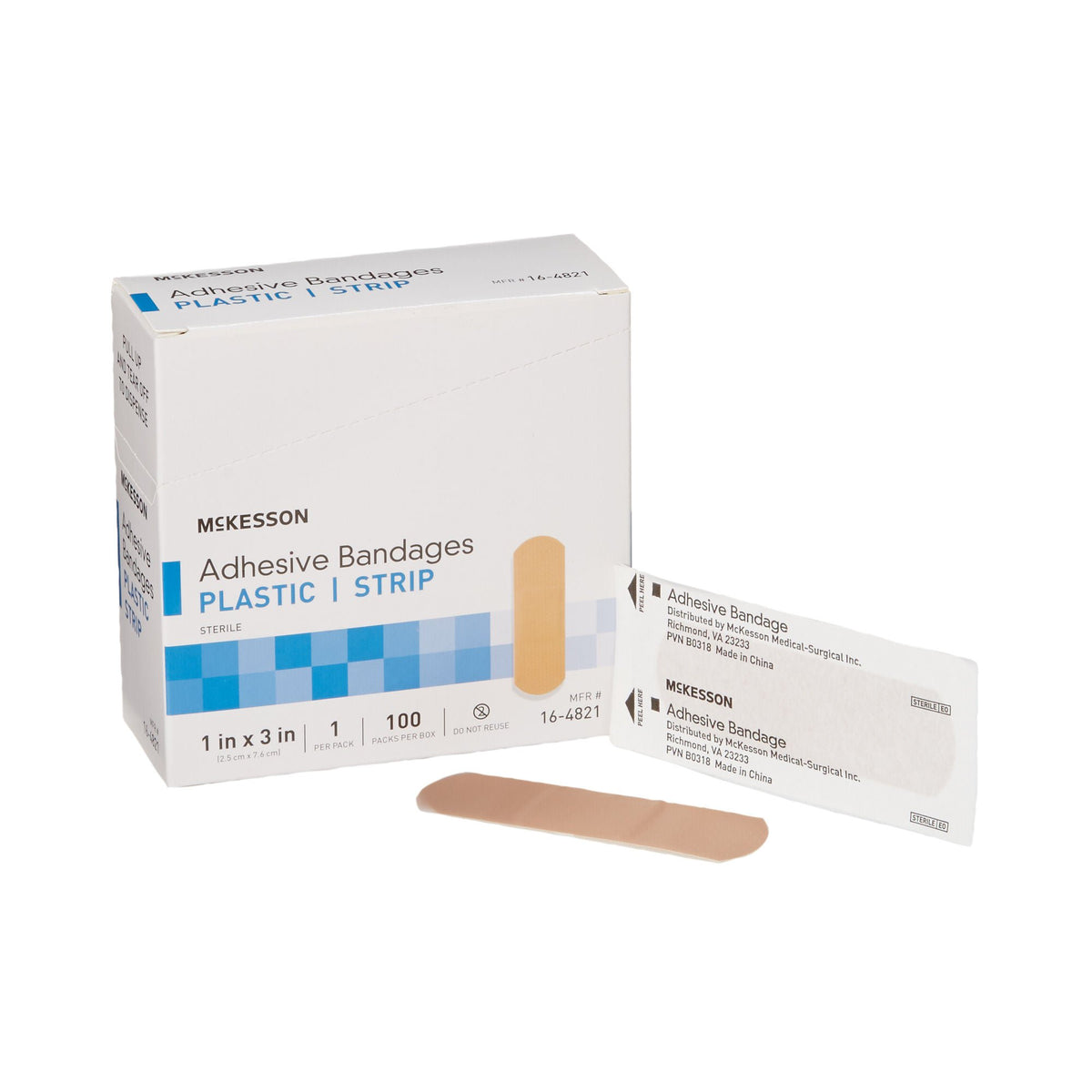 McKesson Tan Adhesive Strip, 1 x 3 Inch, CS/2400