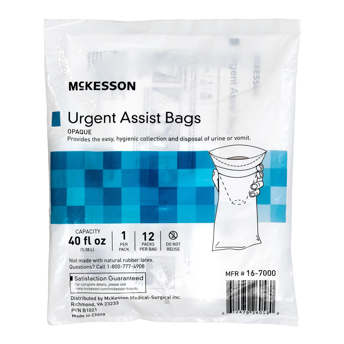 McKesson Opaque Urgent Assist/Emesis Bags, BG/12