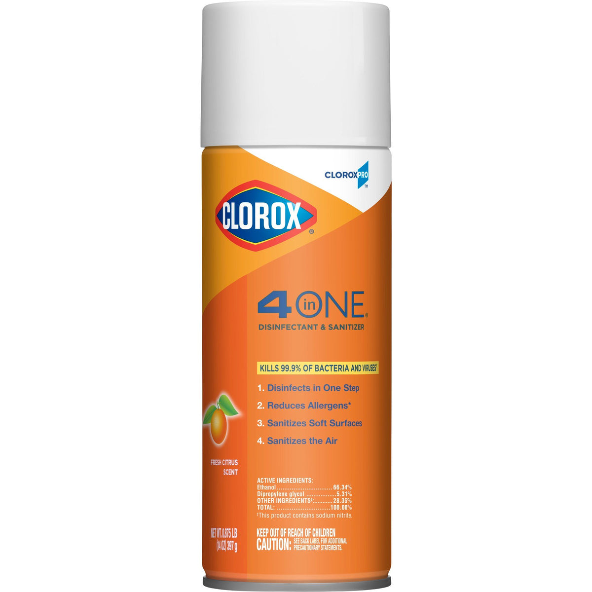 Clorox Pro™ Clorox® 4 in One Surface Disinfectant and Sanitizer, Citrus Scent, BT/1
