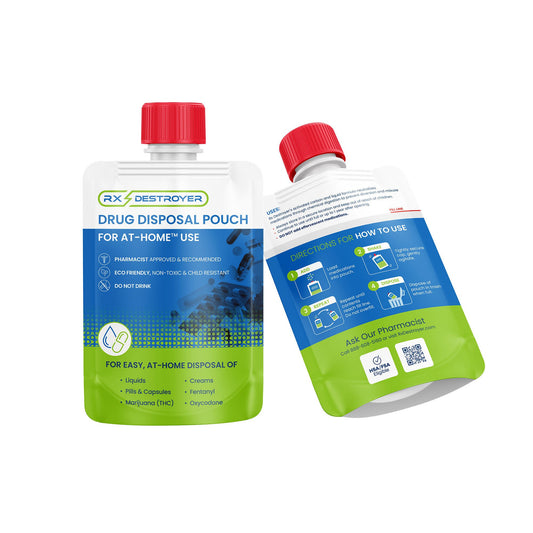 Rx Destroyer™ Drug Disposal Pouch for use with Pharmaceutical Disposal System