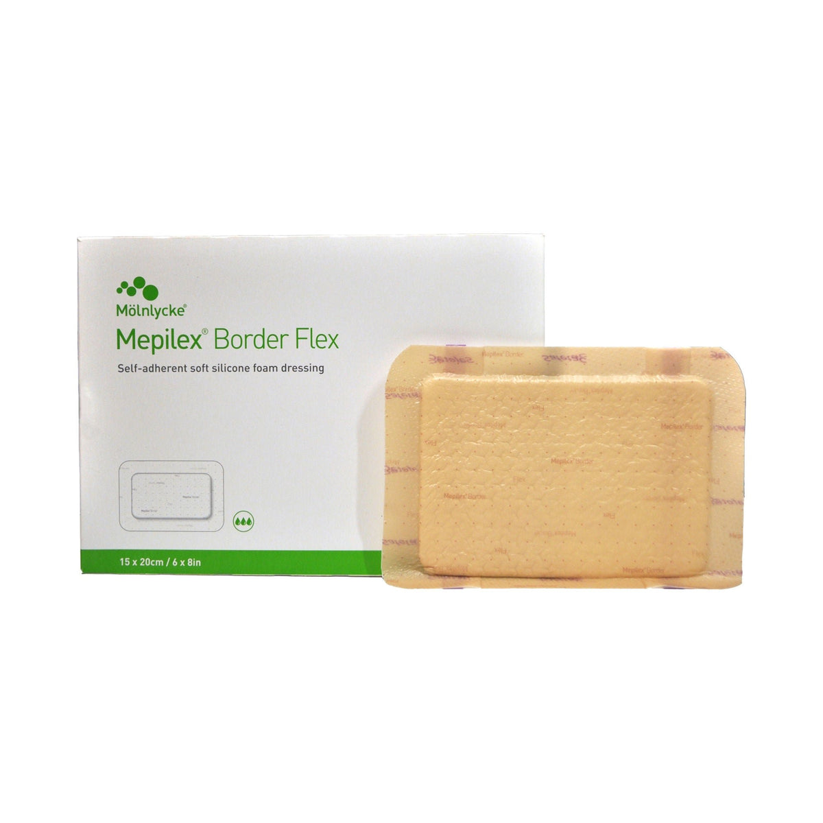 Mepilex® Border Flex Adhesive with Border Foam Dressing, 6 x 8 Inch, EA/1