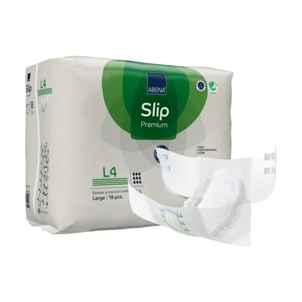 Abena® Slip Premium L4 Incontinence Brief, Large, PK/18