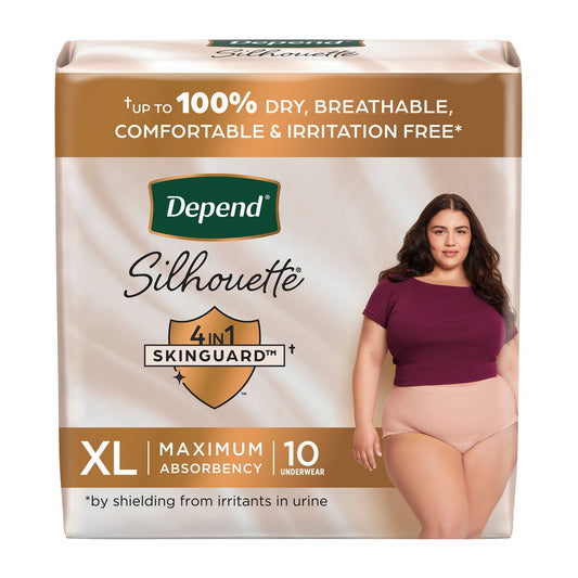 Depend® Silhouette® Maximum Absorbency Underwear, Extra Large, PK/10