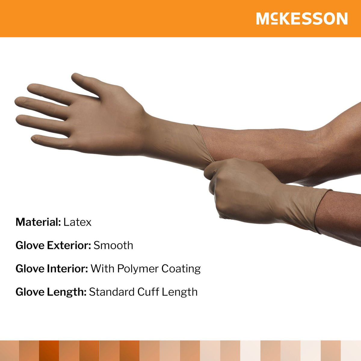 McKesson Perry® Latex Surgical Glove, Size 9, Brown
