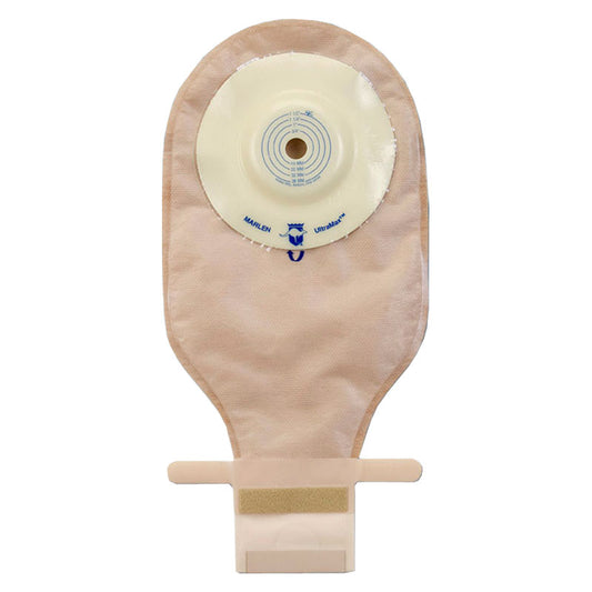 Ultramax Drainable Pouch Cut-To-Fit 1-3/4" Shallow Convexity AquaTack Hydrocolloid Barrier Kiwck-Klose II Fastener, Opaque