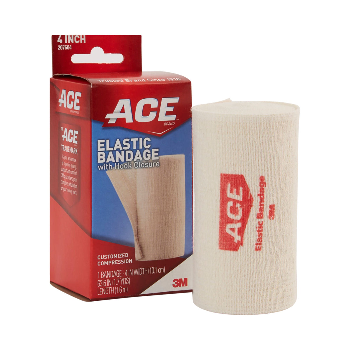 3M™ Ace™ Single hook-and-loop closure Elastic Bandage, 4 Inch Width, EA/1