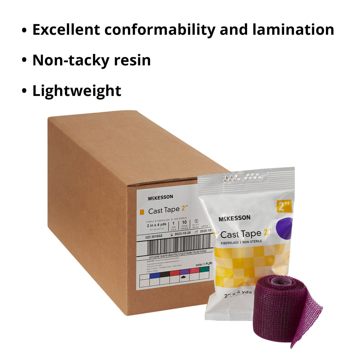 McKesson Purple Cast Tape, 2 Inch x 4 Yard