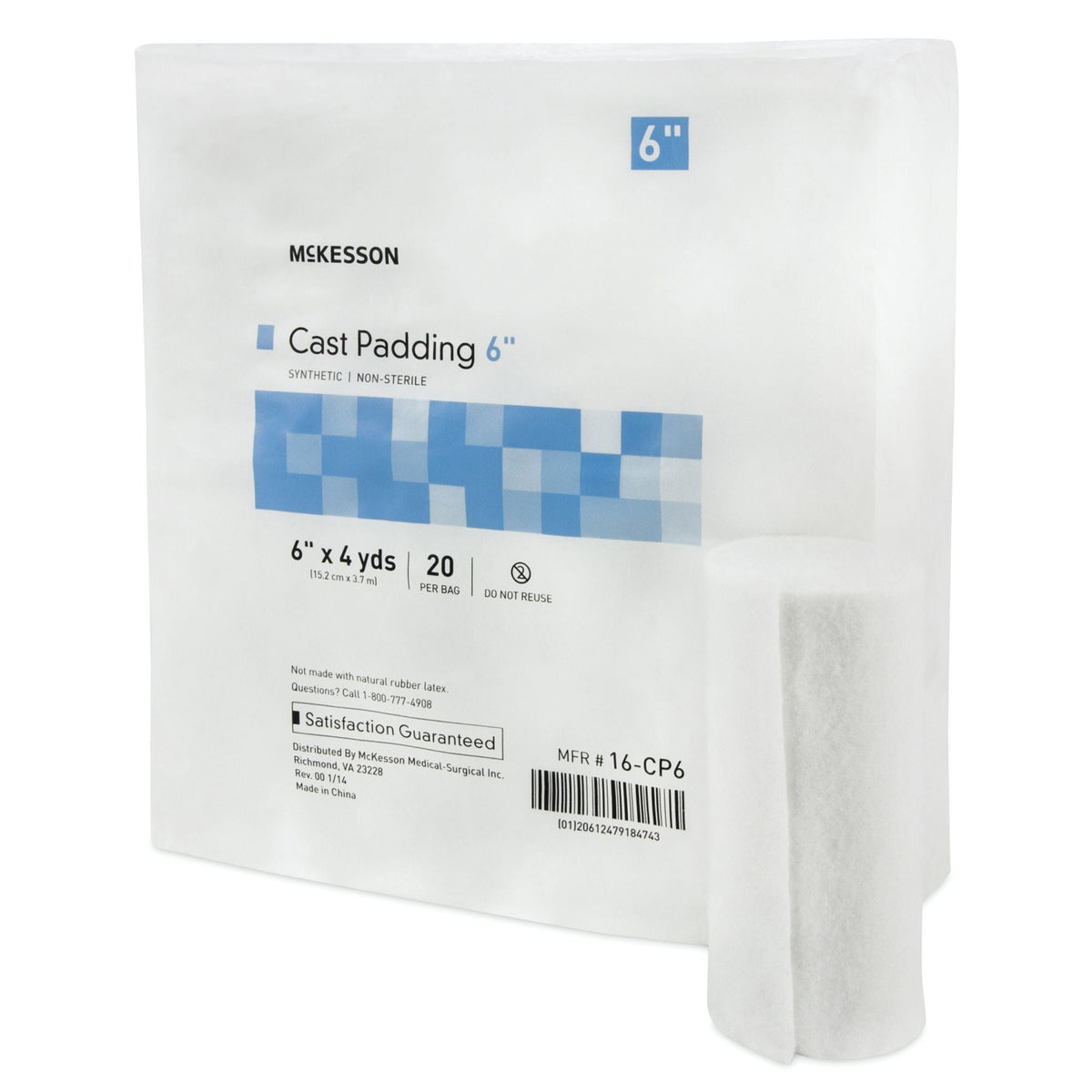 McKesson White Polyester Cast Padding, 6 Inch x 4 Yard