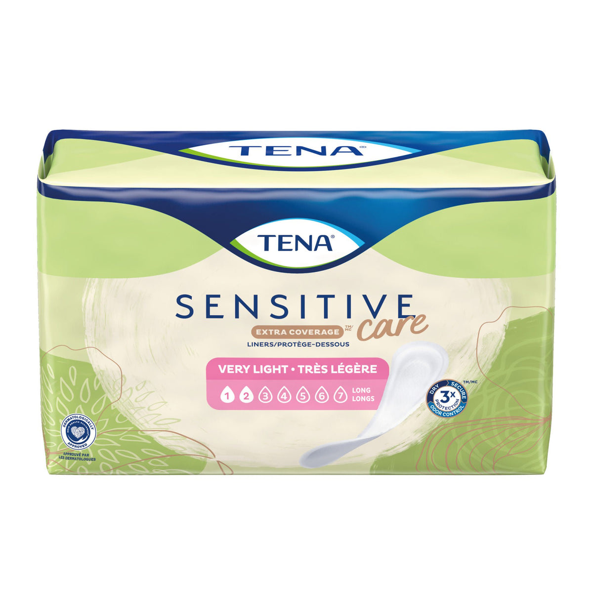 Tena® Sensitive Care™ Extra Coverage Very Light Incontinence Liner, BG/50