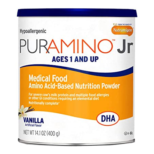 PurAmino Jr Powder, Vanilla, 14.1 oz Can, Retail
