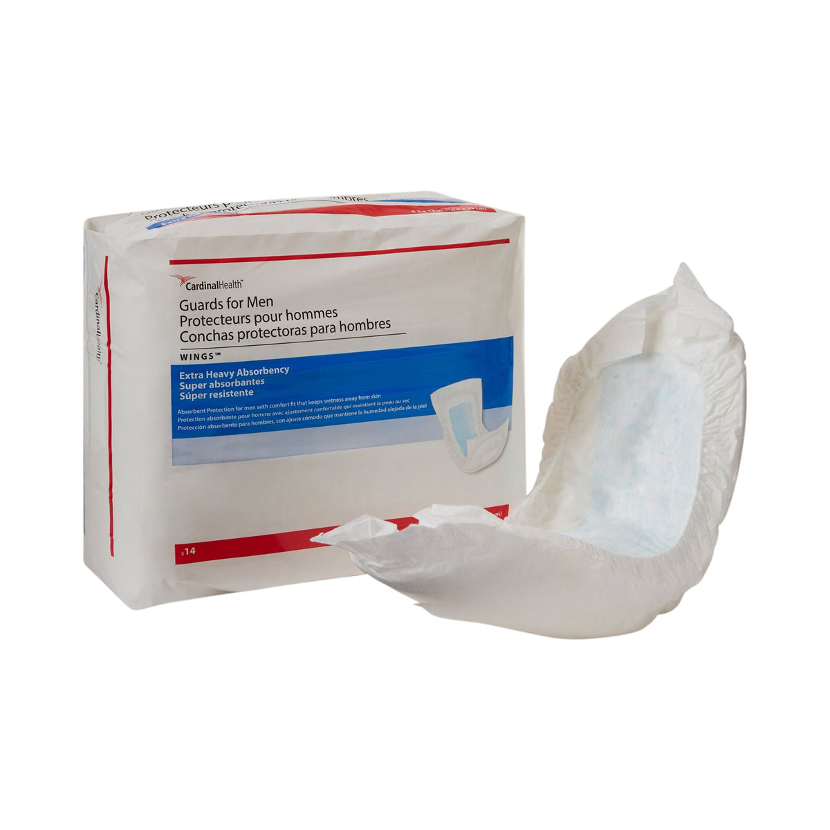 Sure Care™ Bladder Control Pads for Men, Heavy Absorbency, 6.5 x 13 Inch, BG/14