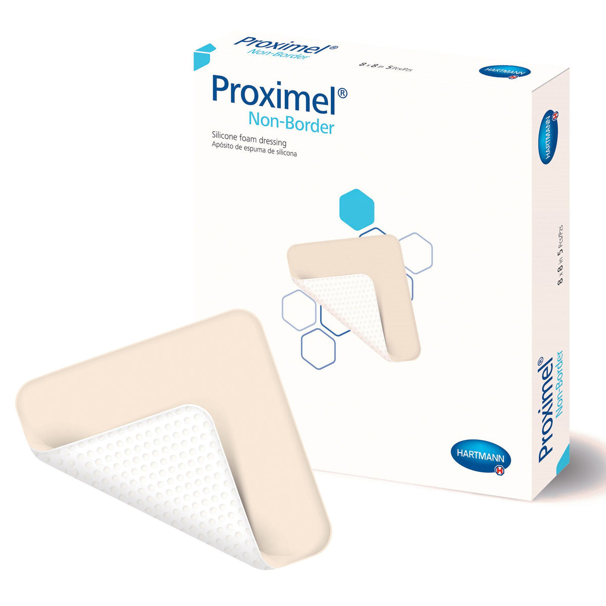 Proximel® Non-Border Foam Dressing, 8 x 8 Inch, EA/1