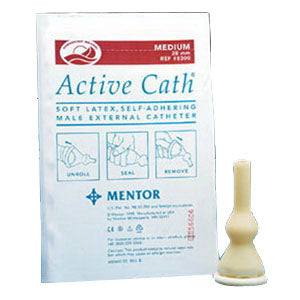 Active Cath Latex Self-Adhering Male External Catheter with Watertight Adhesive Seal, 23 mm
