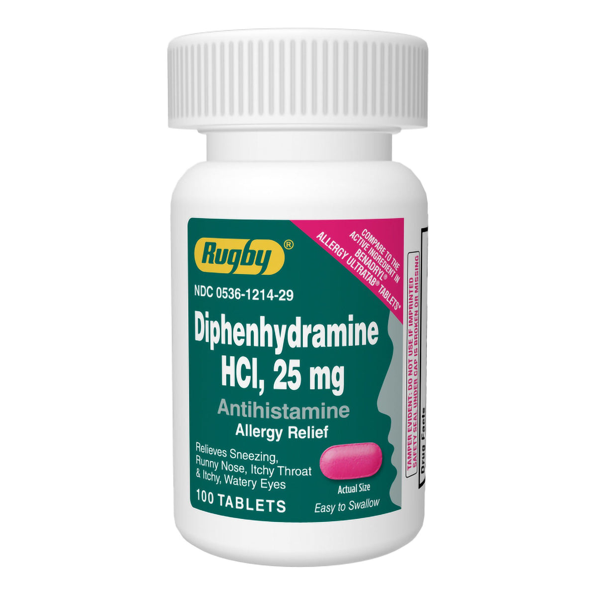 Rugby® Diphenhydramine Antihistamine Allergy Relief, BT/1