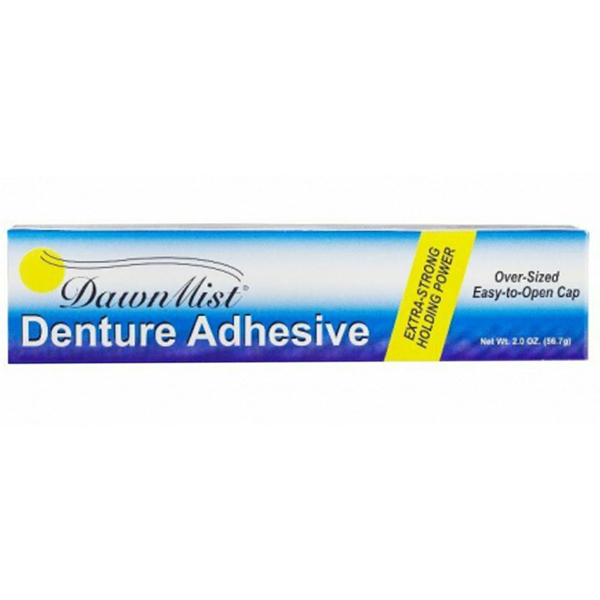 DawnMist Denture Adhesive Cream, 2-ounce Tube, CS/144