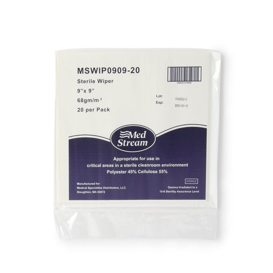 McKesson Cleanroom Wipe ISO Class 5, White, Sterile, Disposable, 9 x 9 Inch, BG/15