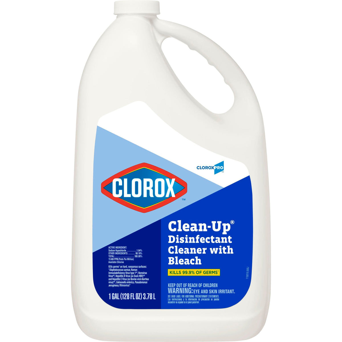 Clorox Pro™ Clorox® Clean-Up® Disinfectant Cleaner with Bleach, Jug, 1 gal., CS/4