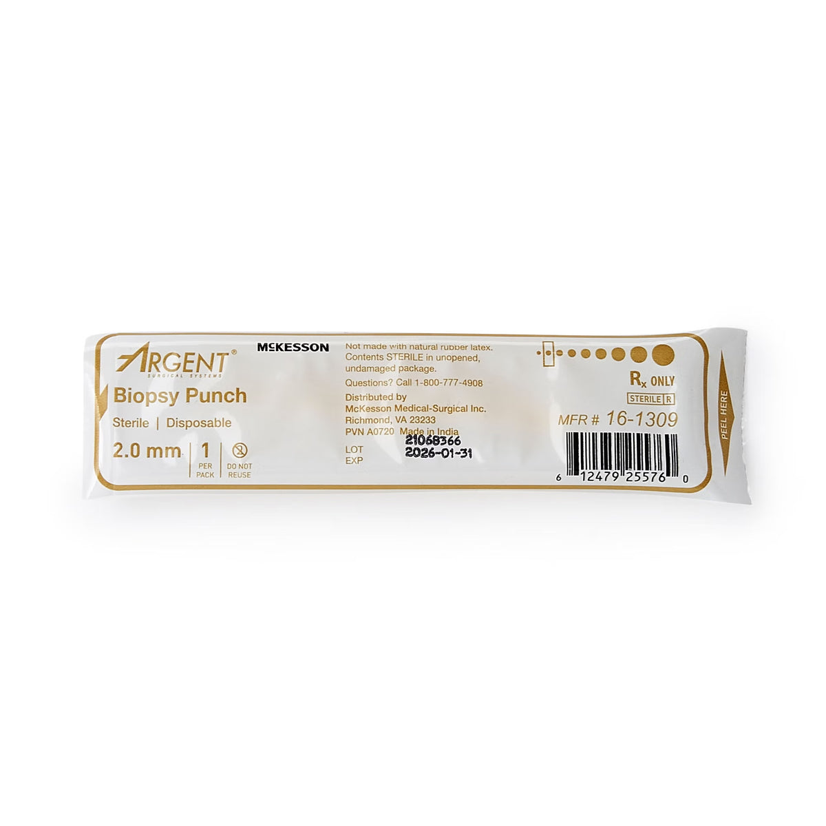 McKesson Argent™ Disposable Biopsy Punches, 2.0 mm
