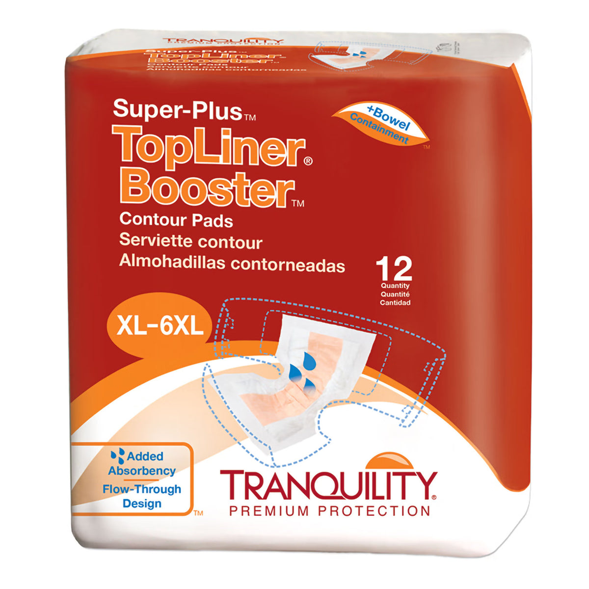 TopLiner™ Super Plus Added Absorbency Incontinence Booster Pad, 32-Inch Length, BG/12