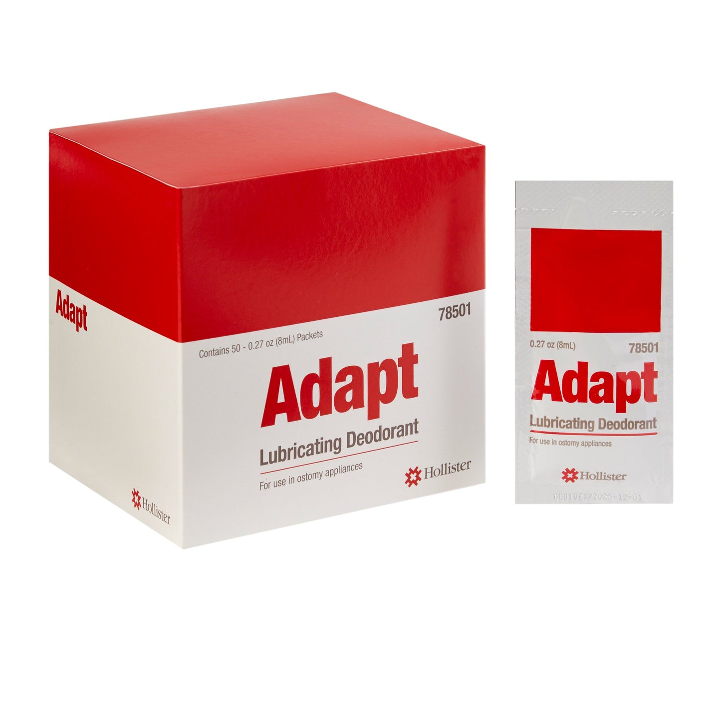 DEODORANT, ADAPT LUBRICATING 8ML PKTS (50/BX)