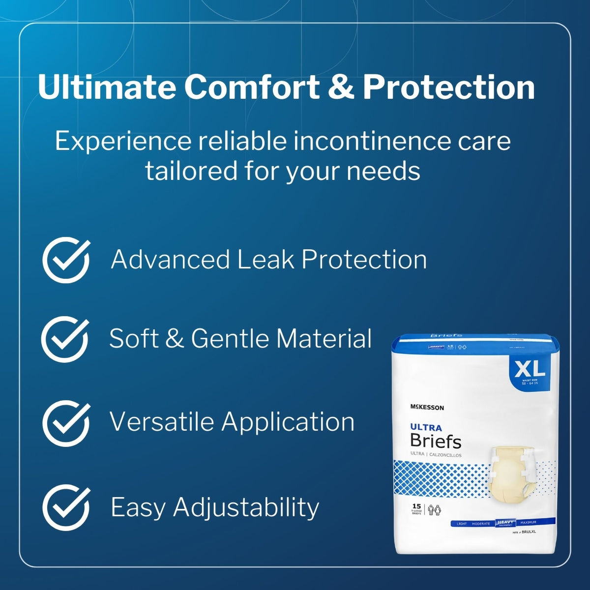 McKesson Ultra Heavy Absorbency Incontinence Brief, Extra Large