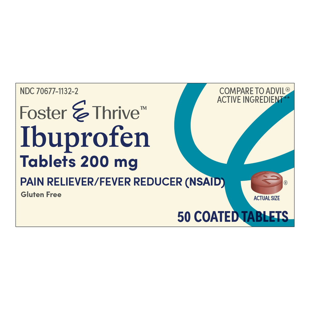 Foster & Thrive™ Ibuprofen 200 mg Coated Tablets, BT/1