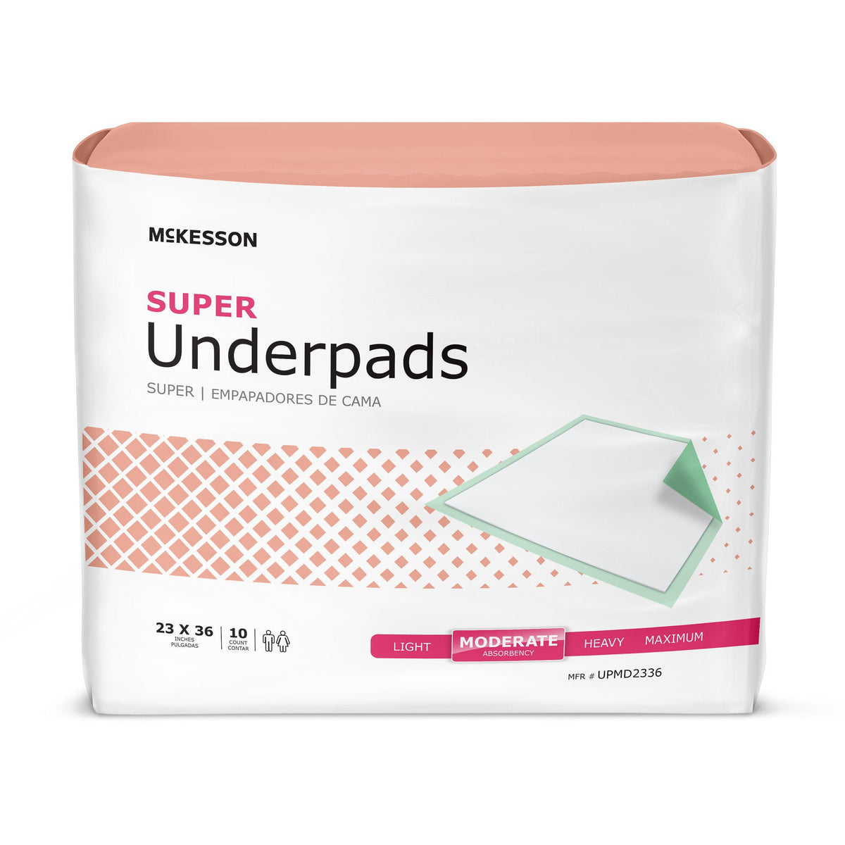 McKesson Super Moderate Absorbency Underpad, 23 x 36 Inch, CS/150