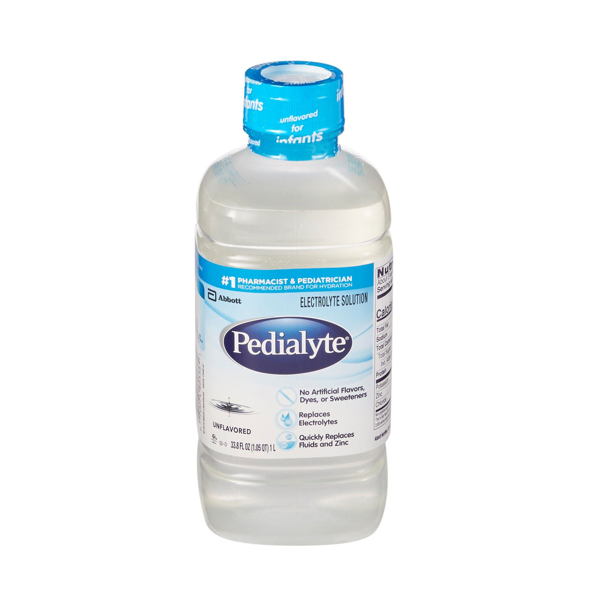 Pedialyte® Electrolyte Solution Unflavored, 1 Liter Bottle, EA/1
