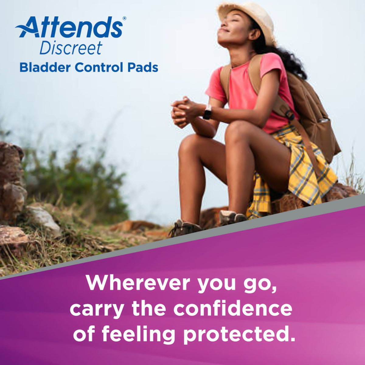 Attends® Discreet Women's Moderate Bladder Control Pad, 10.5-Inch Length
