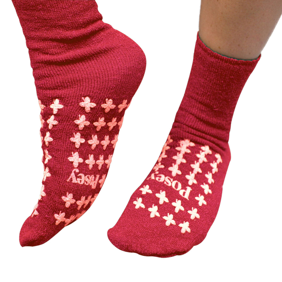 Posey® Fall Management Slipper Socks, Red, One Size Fits Most, PR/1