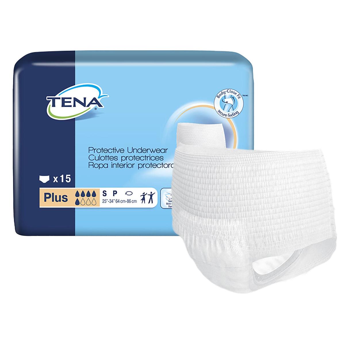Tena® ProSkin™ Plus Fully Breathable Absorbent Underwear, Small, CS/60