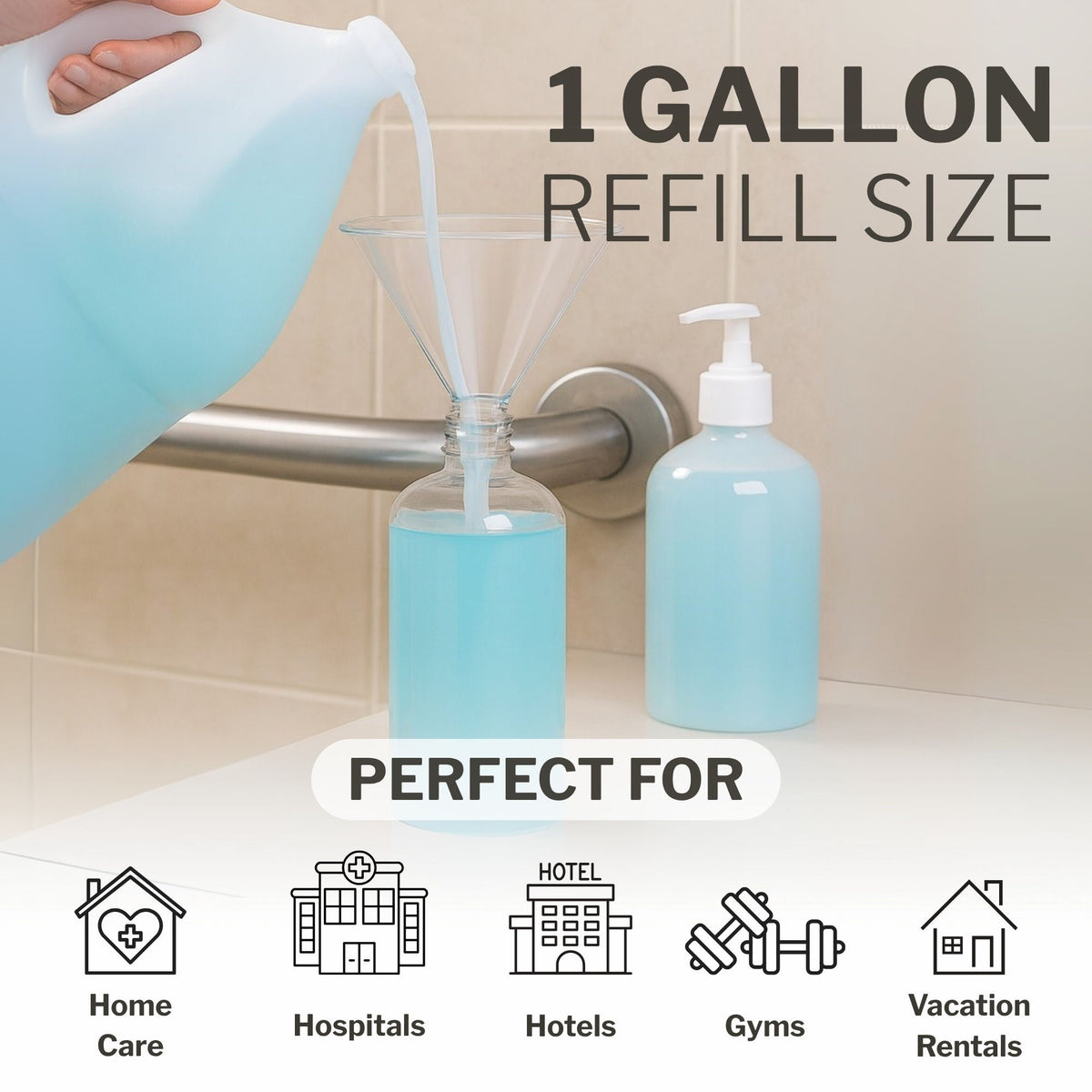 McKesson two-in-one shampoo and Body Wash, Summer Rain Scent, 1 Gallon Jug