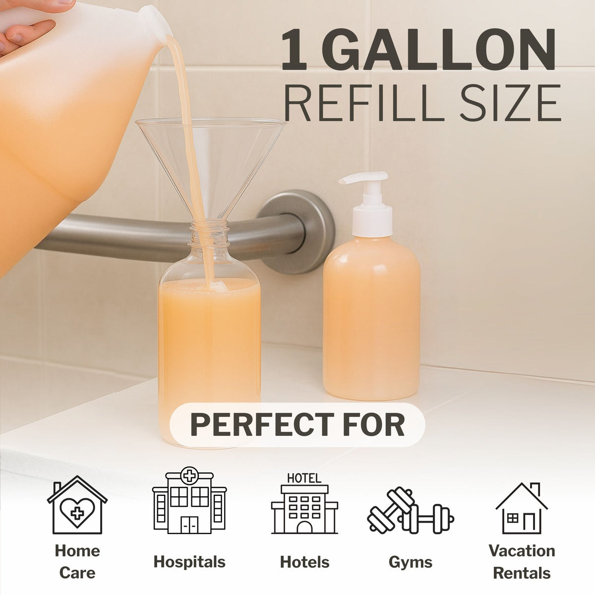 McKesson two-in-one shampoo and Body Wash, Apricot Scent, 1 Gallon Jug