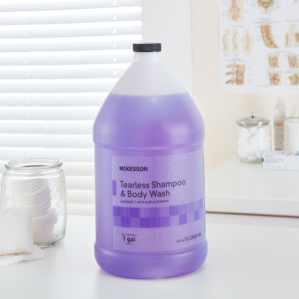 McKesson Tearless Shampoo and Body Wash, Lavender Scent, 1 gal Jug