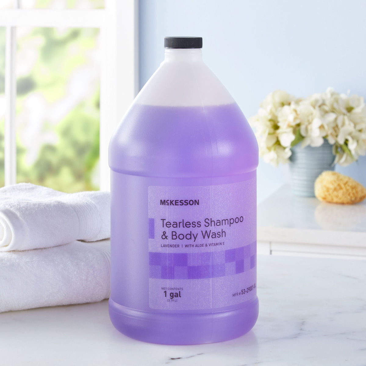 McKesson Tearless Shampoo and Body Wash, Lavender Scent, 1 gal Jug