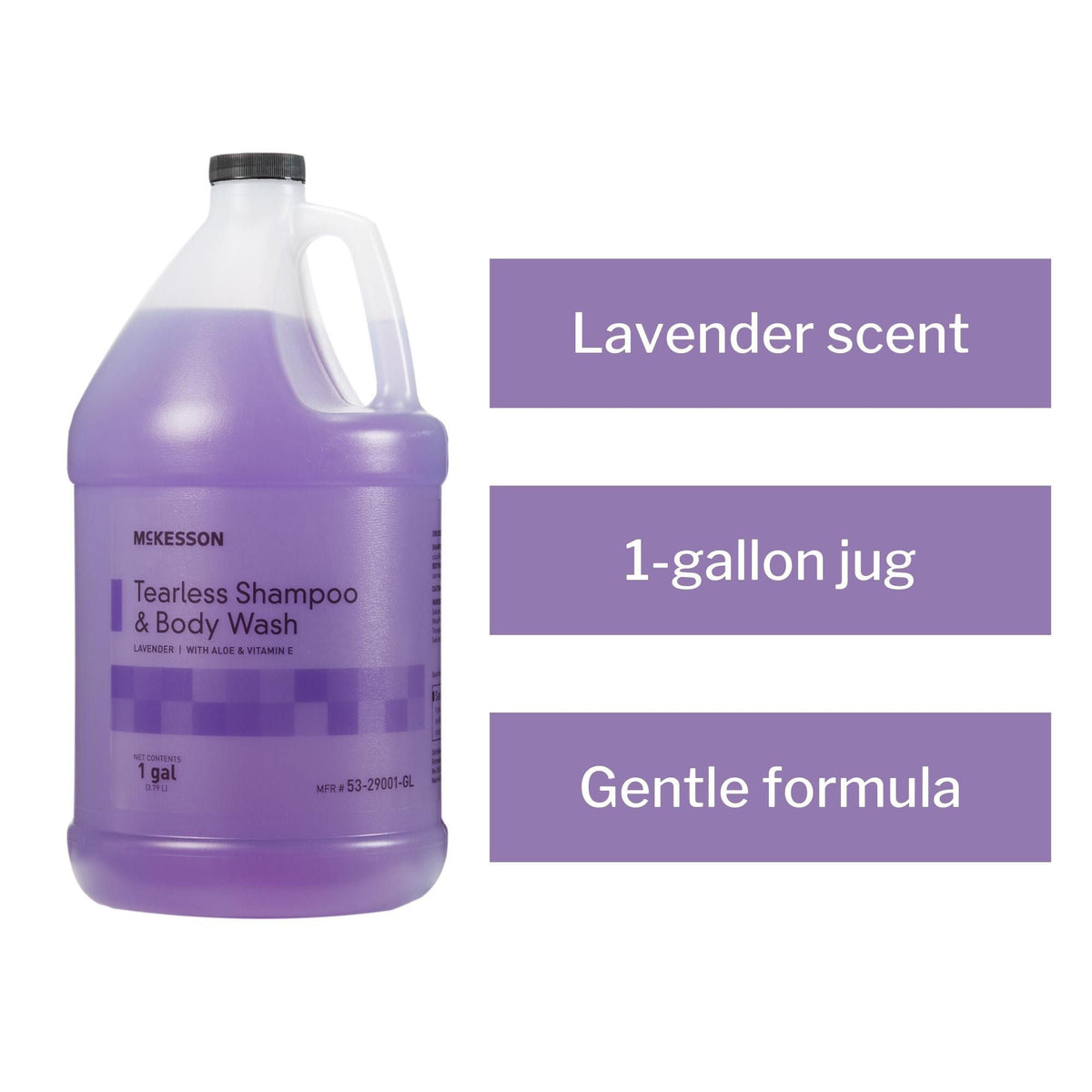 McKesson Tearless Shampoo and Body Wash, Lavender Scent, 1 gal Jug